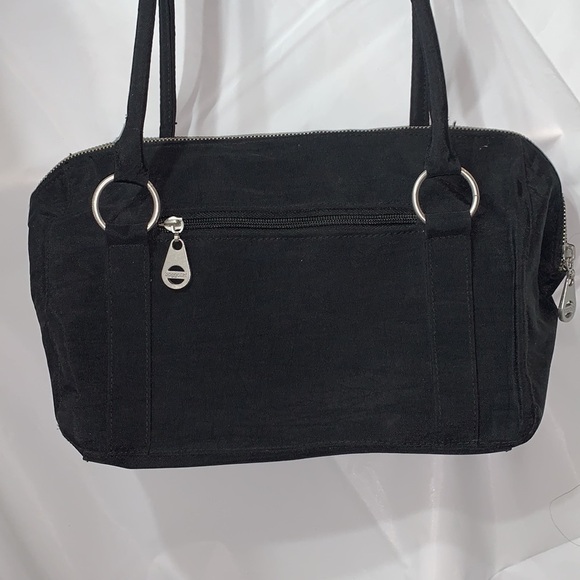 BAGGALLINI Black Satchel With khaki liner Zipper for main compartment - Picture 3 of 9